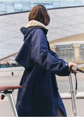 Trenchcoat vélo élégant et technique - Fudoon - Bleu