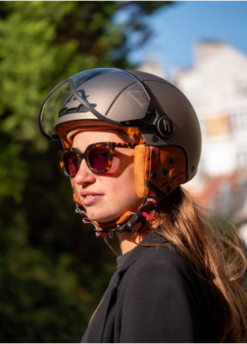 Vintage helmet with visor and earmuffs - CGM