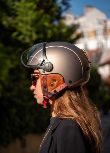 Casque vintage avec visière et cache-oreilles - CGM