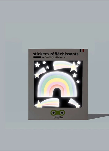 Petits stickers réfléchissants arc en ciel - Rainette