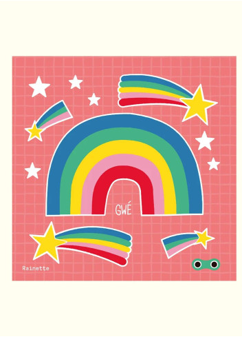 Small reflective rainbow stickers - Tree frog