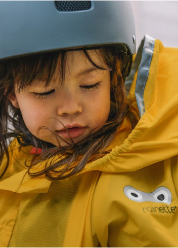 Gelber Kindersitz-Regenschutz – Rainette