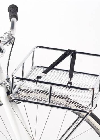Panier avant de vélo carré grand filet noir — onVeló cycling