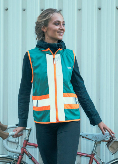 Fashionhome Gilet Réfléchissant à LED Avec Sangles Haute Visibilité Réflecteur Réglable Ceinture Élastique 3 Modes Coureurs Pour Nuit Travail Course Blanc Rose