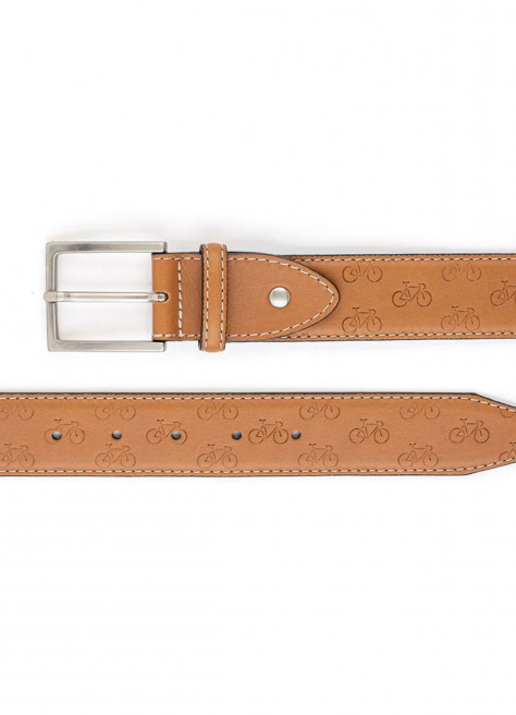 Ceinture en cuir à motifs vélos - Kazartt
