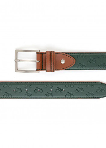 Ceinture en cuir à motifs vélos - Kazartt