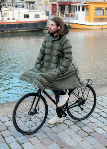 Doudoune vélo longue avec couvre-jambes - Maium